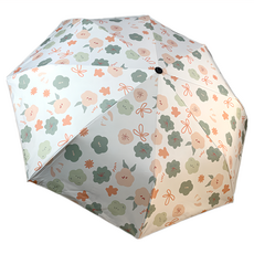 KissDiamond 青山雲霧質感油畫晴雨兩用黑膠自動傘, 春天