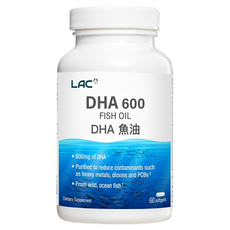 LAC 利維喜 DHA600 魚油膠囊, 1個, 60顆