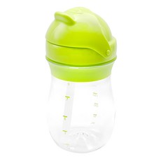 OXO tot 寶寶啾吸管杯 9 OZ 防漏鴨嘴吸口, 1個, 青蘋綠, 250ml