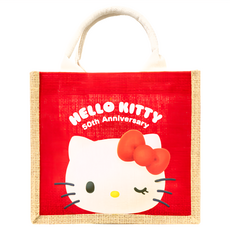 Kiiwi O Hello Kitty 50週年紀念款棉麻隨行袋 手提袋, 22 x 12 x 19.5cm, 1個