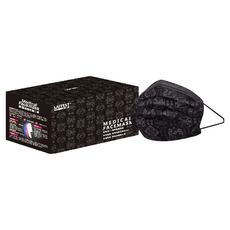 LAITEST 萊潔 成人醫療防護口罩 17.5 x 9.5cm, 1盒, 黑絲綢, 50個裝