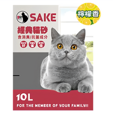 SAKE 細球礦砂 檸檬香 10L 貓砂, 6kg, 1包