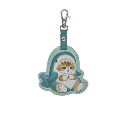 YENDAR 研達 貓福珊迪皮革吊飾, 鯊魚 淺藍色, 1個