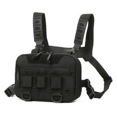 Hisplan 路亞釣魚胸掛包, 黑色