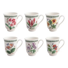 PORTmeIRION 波特玫琳恩 馬克杯 9x11公分 Set 6入, 異國花卉