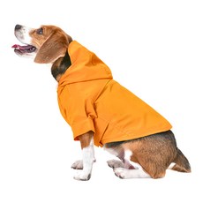 pehom 可調節式防潑水魔鬼氈雨衣 XS, 蛋黃色, 小型犬適用, 1件