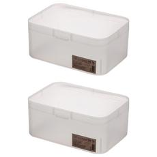 UDA 有達 日光收納盒 23x16.2x9.8cm, 磨砂白, 2個