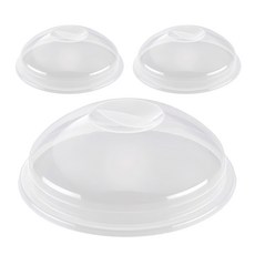 INOMATA 深型 1031 三入組 透明微波爐碗盤蓋 食物加熱防噴濺 廚房用品, 22.7 x 23.9 x 7.4cm, 1組