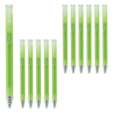 PENROTE 筆樂 側壓柔色螢光筆 綠色, 12支