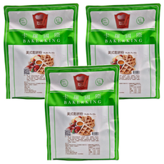 Bakerking 卡羅 美式鬆餅粉 Waffle Pre-Mix, 2kg, 3包
