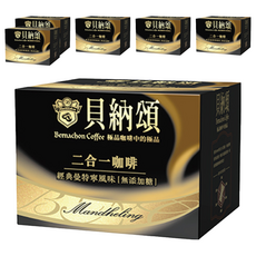 貝納頌 二合一即溶咖啡 曼特寧 無糖, 13g, 25包, 6盒