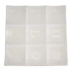 9格皿 - 日本製 陶瓷分格餐盤, 白色, 1個