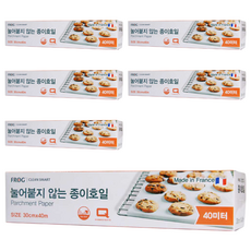 FROG CLEAN SMART 防沾黏捲筒式烘焙紙 防油滲設計 紙質細緻強韌, 30cm x 40m, 1捲, 6盒