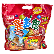 聯華食品 喜多包 7包, 138g, 1袋, 可樂果原味3包 + 卡迪那德州薯條茄汁口味2包 + 卡迪那寶咔咔原味2包