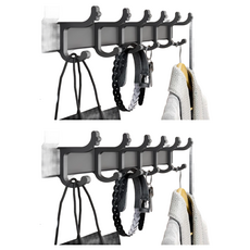 加長款 6鉤 槍灰色 2個 門後掛勾