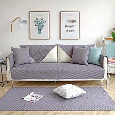 好物良品 幾何織紋全棉立體防滑刺繡沙發墊組