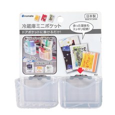 inomata 0358 冰箱迷你收納架二入, 6.1 x 3.4 x 3.8 cm, 透明, 3組