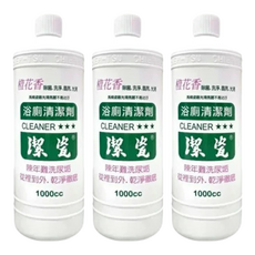 潔瓷 浴廁清潔劑 橙花香 除垢 洗淨 晶亮光滑, 1L, 3瓶