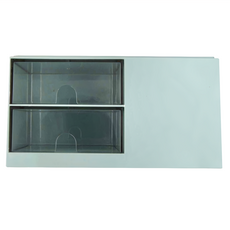 Mega 小巧北歐桌上收納盒 9.2x9.2x17.6公分 ABS+PS材質, 北歐藍, 2層