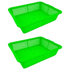 650公文林 置物收納籃, 59.5 x 48 x 16cm, 綠色, 2個