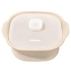 Petinube 韓國製矽膠副食品多功能蒸鍋 900ml 米色, 寶石米色, 1個