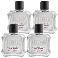PRORASO 鬍後乳 紅標 滋潤檀香, 粗硬鬍鬚適用, 含檀香和乳木果油, 100ml, 4件