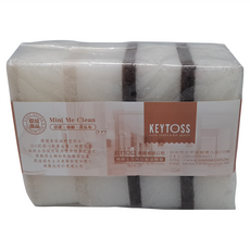 KEYTOSS 詰朵斯 Mini Me 雙效海棉菜瓜布 CK7889 9.5 x 7 x 3cm 款式隨機, 1組, 4個