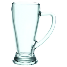 Bormioli Rocco 芭薇拉 附柄啤酒杯 380ml 玻璃 義大利製, 高168mm, 6個