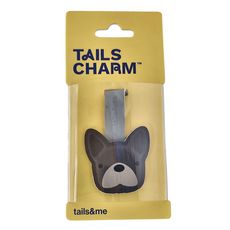 tails&me 尾巴與我 專屬配件 法鬥 項鍊 附贈皮帶掛 吊掛 輕鬆配項圈系列, 均碼 4.3 x 4.3cm, 深灰色, 1個