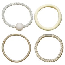 SCHON 炫 基本款皮筋組-圓球米白