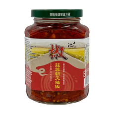 池上鄉農會 蒜蓉朝天辣椒 香辣夠味 拌飯拌麵炒菜皆宜 玻璃罐裝, 350g, 1罐
