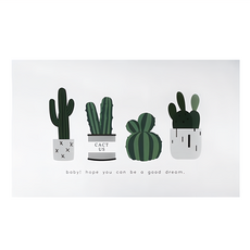 WA. WALL ART 耐高溫防水防油貼 可愛仙人掌 PET鋁箔材質, 45 x 75cm, 1個