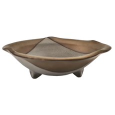 美濃燒 金釉三足刺身缽 日本製 混和顏色 日式餐具, 1個