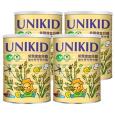 unikid 佑爾康金貝親 益生菌有機米精, 促進腸道蠕動, 無保存劑 無蔗糖, 增加飽足感, 450g, 4罐