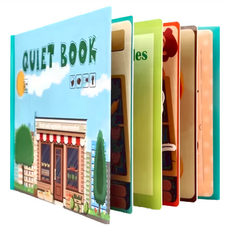 Quiet Book 安靜書, 水果蔬菜超市, 適用年齡: 3歲以上, 蔬菜水果, 不適用