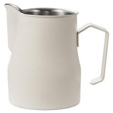 Canko 康扣 醇香升級雙V鷹嘴設計304不鏽鋼咖啡拉花杯 350ml, 1個, 白色