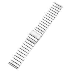 Apollo Life 阿波羅 22mm 竹節一珠不鏽鋼錶帶, 通用型, 銀色, 1個