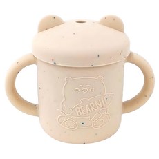 Little Bearnie 矽膠學習杯 米色 耐熱-20°C~220°C, 香草點點, 200ml, 1個