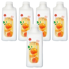 良田牌 柳橙濃縮果汁，鮮美酸甜，清爽解渴, 1.2kg, 5瓶