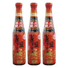 大同醬油 壺底薄鹽蔭油, 400ml, 3瓶