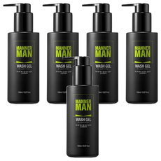 JilGyungYi 質更益 純粹植感私密男性清潔凝膠 150ml, 弱酸性, 10種植萃成分添加, 5瓶