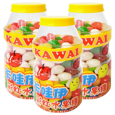 Chiao-E 巧益 卡哇伊彩虹水果糖, 130g, 3瓶