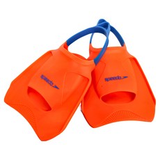 Speedo Fitness Fin 成人訓練蛙鞋, 橘紅色, M, 1雙