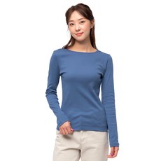 CARET 女士休閒標準版羅紋長袖上衣