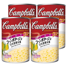 金寶日式風味甜玉米濃湯 原汁原味 加熱煮沸即可享用 方便快捷, 305g, 4罐