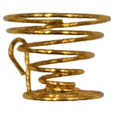 USH 品茗茶漏茶濾+底座 304不鏽鋼 金色, T14, 1組