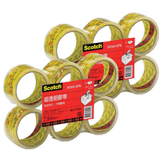 3M Scotch OPP超透明封箱膠帶 6卷裝，黏性持久，不易斷裂，48mm x 36.6M, 2組