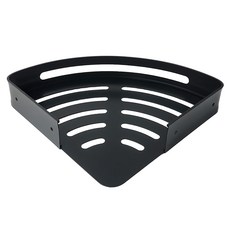 FAmILyLIFE 生活 航太鋁轉角瀝水置物收納架 免釘膠款 30.5 x 22 x 4.5cm 180g A-237-BK, 極簡黑, 1個