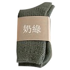 PORA BELLA 韓系素色厚羊毛襪保暖襪 WM010, 5%羊毛+90%亞克力紗+5%彈性紗, 1雙, 奶綠, 22~26cm