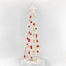 好物良品 北歐收納折疊式聖誕樹落地燈, 金色+紅色